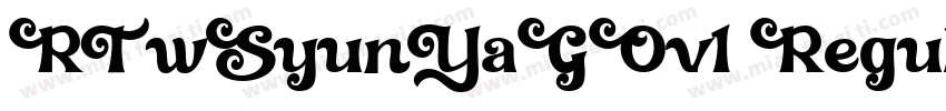 RTwSyunYaGOv1 Regular字体转换